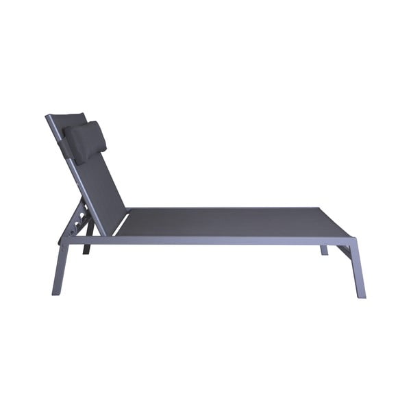 Šedé kovové zahradní lehátko v sadě 2 ks Bari - Rojaplast-image-1