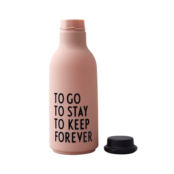 Růžová láhev na vodu Design Letters Forever, 500 ml-image-2