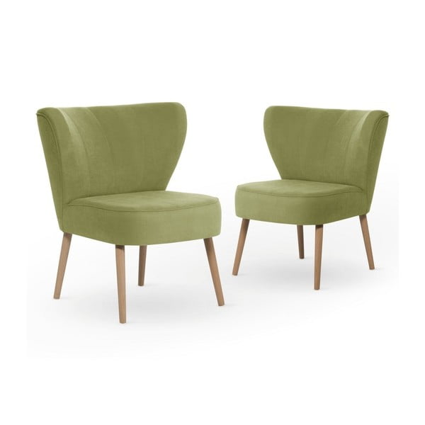Sada 2 jablkově zelených jídelních židlí My Pop Design Hamilton