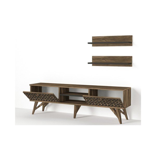 TV komoda v dekoru ořechového dřeva Fina-image-1