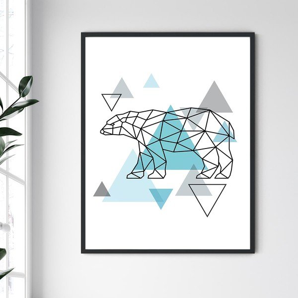 Nástěnný obraz v rámu North Carolina Frame Bear III, 30 x 40 cm