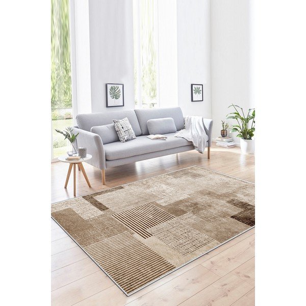 Béžový pratelný koberec 50x80 cm Cubo – Vitaus-image-1