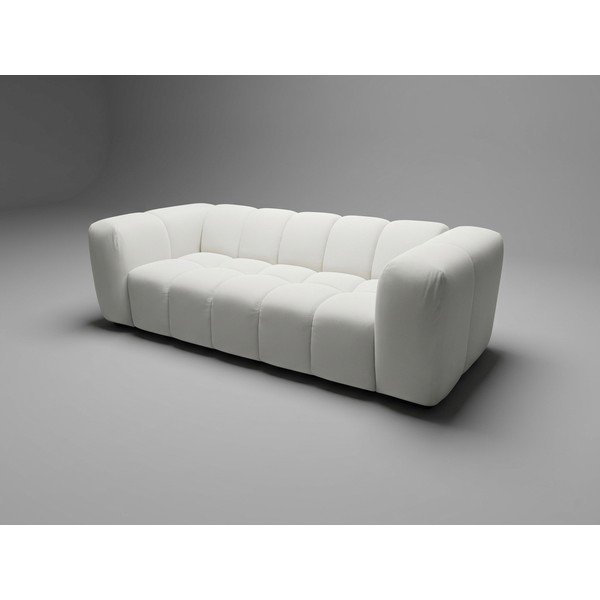 Krémová sametová pohovka 225 cm Cube - II. jakost – Bonami Selection-image-2