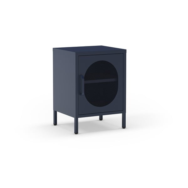 Tmavě modrý kovový noční stolek Diora – Marckeric-image-2