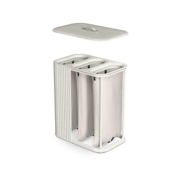 Béžový bambusový koš na prádlo 3x30 l Tota Trio Luxe – Joseph Joseph-image-1