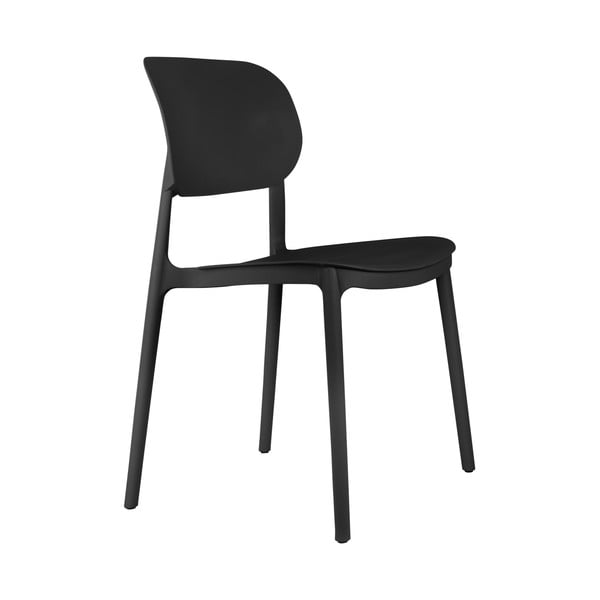 Černé plastové jídelní židle v sadě 4 ks Cheer – Leitmotiv