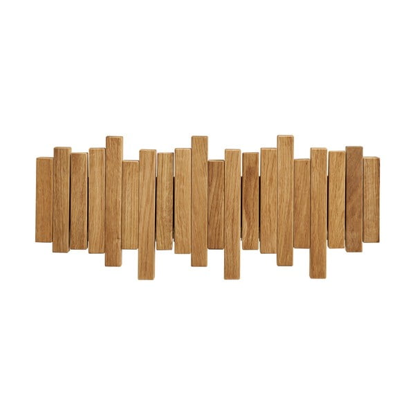 Nástěnný věšák z dubového dřeva v přírodní barvě 3 cm Caltra – House Nordic