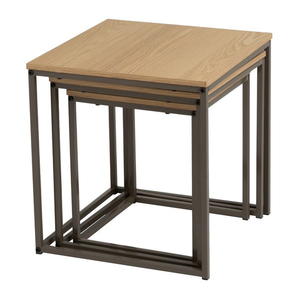 Odkládací stolky v sadě 3 ks 40x40 cm – Casa Selección-image-1