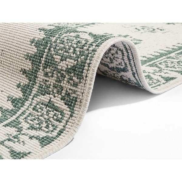 Zeleno-krémový venkovní koberec NORTHRUGS Duque, 80 x 350 cm-image-1