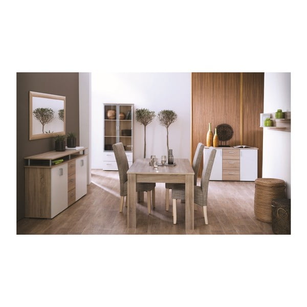 Dvoudveřová komoda se 3 zásuvkami v dekoru dřeva 13Casa Function-image-2