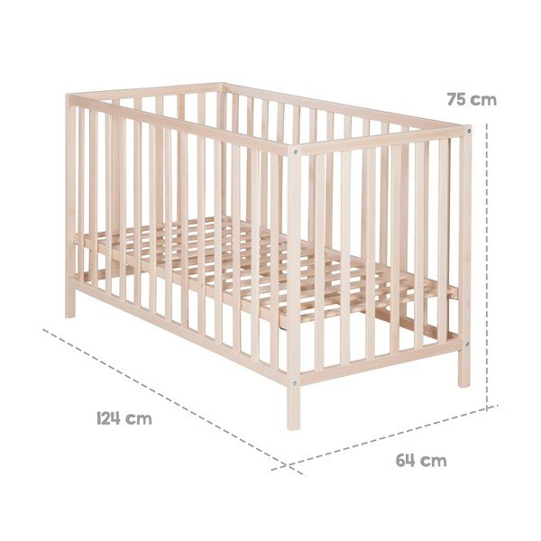 Postýlka v přírodní barvě 60x120 cm Cosi – Roba-image-4
