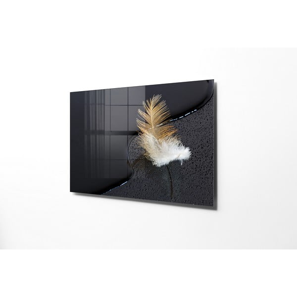 Skleněný obraz 100x70 cm Feather – Wallity-image-3