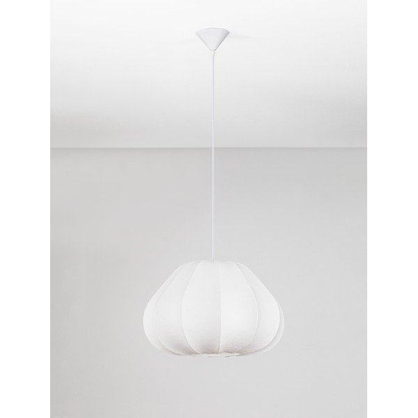 Matně bílé látkové závěsné svítidlo ø 50 cm Bora – Nova Luce-image-3