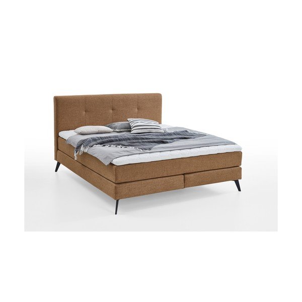 Hnědá boxspring postel 180x200 cm ANCONA – Meise Möbel-image-4