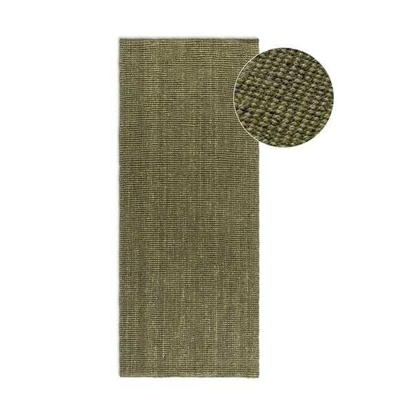 Khaki jutový běhoun 80x200 cm Bouclé – Hanse Home