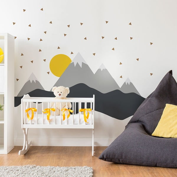 Nástěnná samolepka Ambiance Giant Kid Sticker Scandinavian Mountains Nordika-image-4