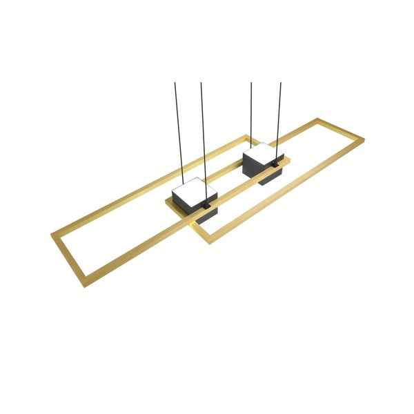 LED stmívatelné závěsné svítidlo na dálkové ovládání v černo-zlaté barvě Albany – Trio-image-4