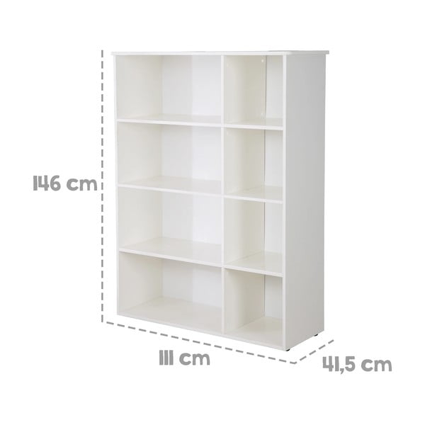 Bílá dětská knihovna 111x146 cm Sylt – Roba-image-3