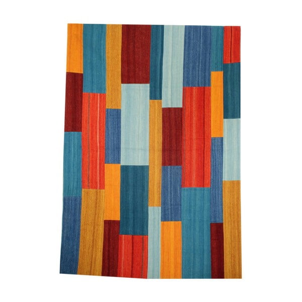 Ručně tkaný koberec z bavlny a vlny Kayoom Intenso 442 Rot Multi, 120 x 170 cm