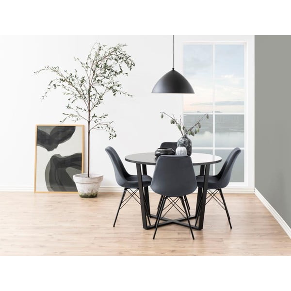 Černo-šedá jídelní židle Eris – Actona-image-3