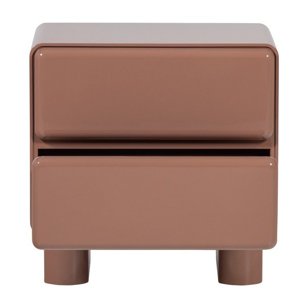 Růžový lesklý noční stolek Lustra – WOOOD-image-3