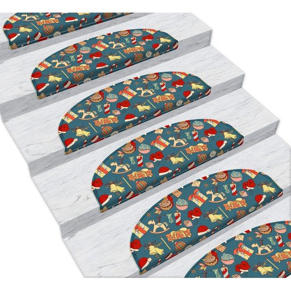 Zelené nášlapy na schody v sadě 16 ks 65x20 cm Christmas Gifts - Vitaus-image-1
