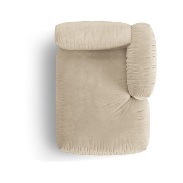 Béžový sametový modul pohovky (pravý roh) Martina – Micadoni -image-3