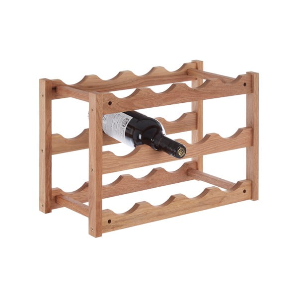 Regál na víno z ořechového dřeva v přírodní barvě počet lahví 12 Arla – Premier Housewares