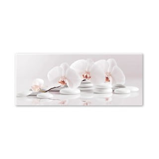 Obraz Styler Glasspik Spa & Zen White Stones, 50 x 125 cm