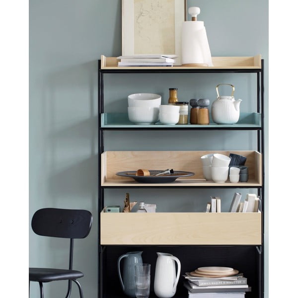 Mlýnek z dubového dřeva na koření s antracitovým detailem z porcelánu Kähler Design Hammershoi, výška 13 cm-image-4