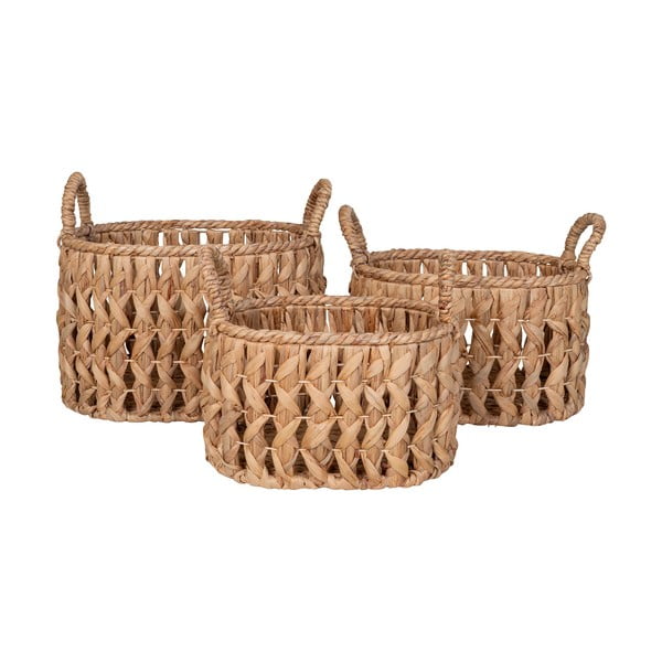 Košíky z vodního hyacintu v sadě 3 ks 46x36x30 cm Balerma – House Nordic