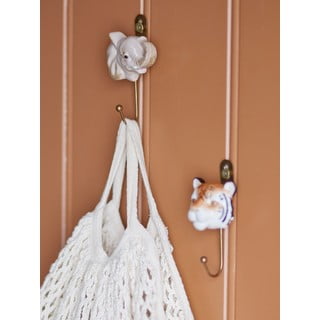 Béžový nástěnný keramický háček Nosa – Bloomingville Mini