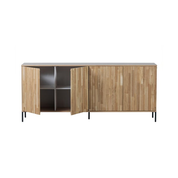 Komoda v dekoru dubu v přírodní barvě 200x85x44 cm Gravure – WOOOD-image-3