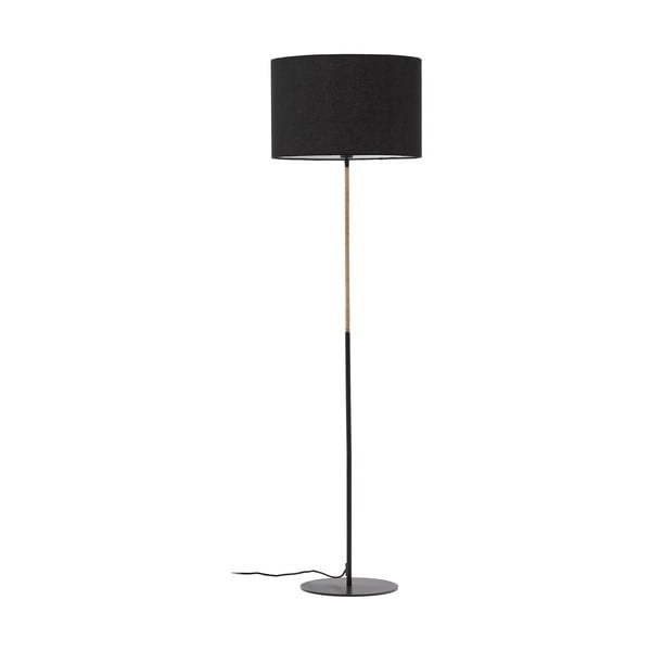 Černá stojací lampa s textilním stínidlem (výška 160 cm) Canar – Kave Home