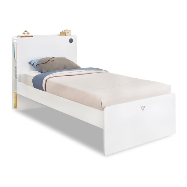 Bílá jednolůžková postel White Bed, 100 x 200 cm