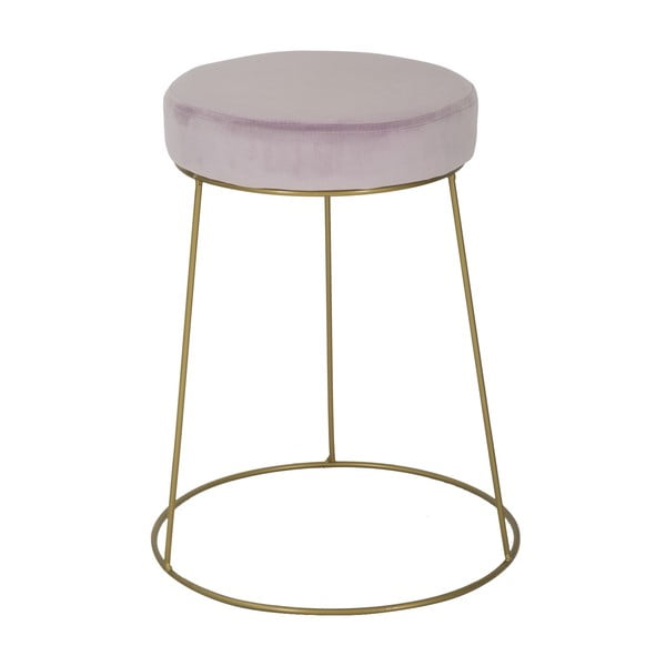 Růžová stolička s železnou konstrukcí ve zlaté barvě Mauro Ferretti Ring