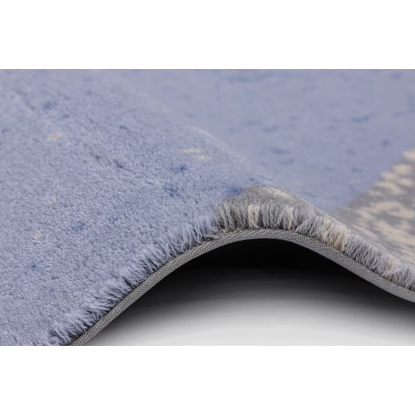 Světle modrý vlněný koberec 160x240 cm Folds – Agnella-image-2