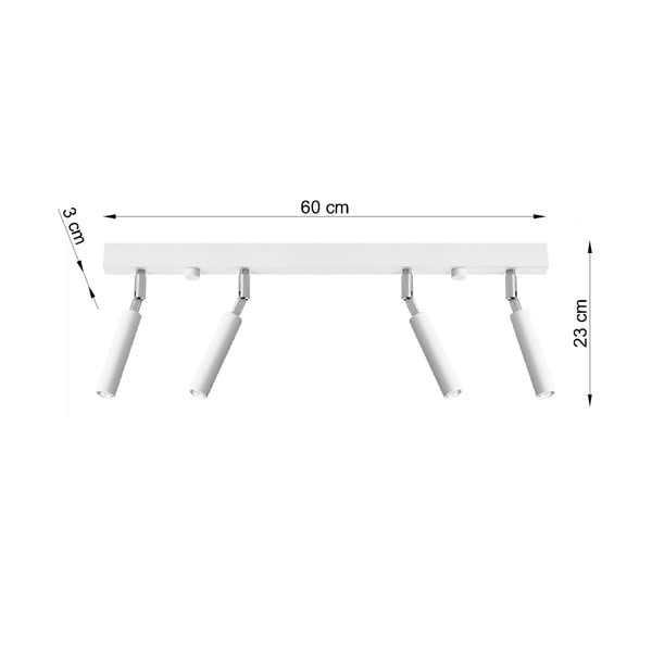 Bílé bodové svítidlo 3x60 cm Tiden – Sollux-image-2