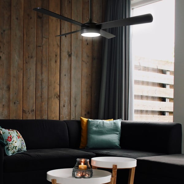 Černé LED stropní svítidlo ø 15 cm Zarautz – SULION-image-1