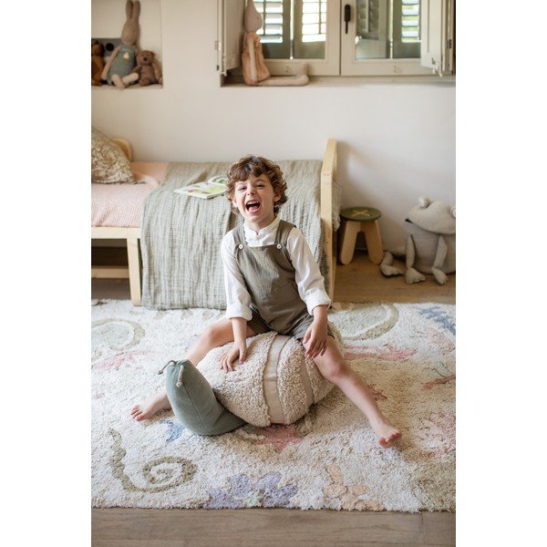 Světle zelený/krémový dětský sedací vak Mr. Snail – Lorena Canals-image-4