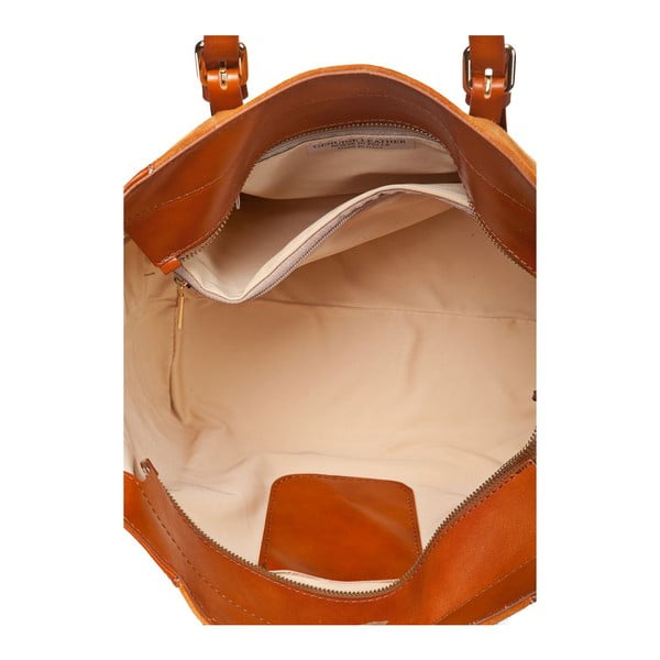 Kožená kabelka Luna, oranžová-image-3