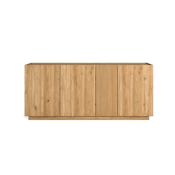 Nízká komoda v dekoru dubu v přírodní barvě 181x78 cm Rayana – Marckeric