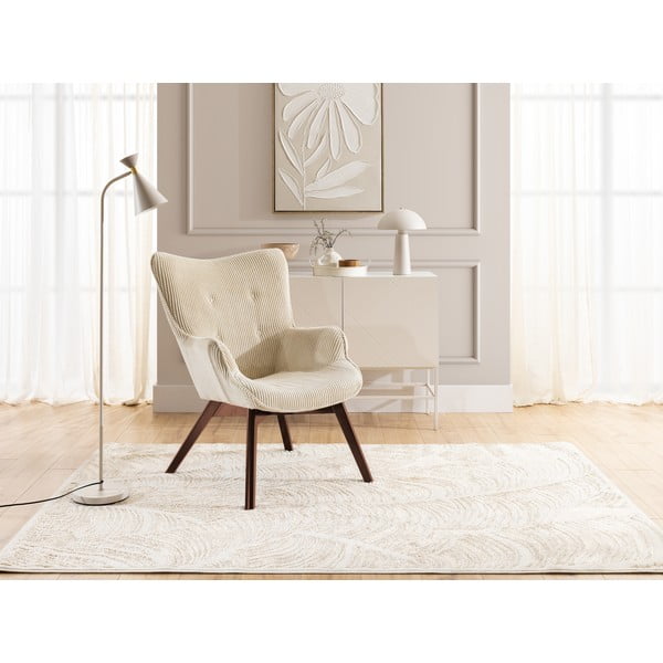 Béžové manšestrové křeslo Niko – Ropez-image-4