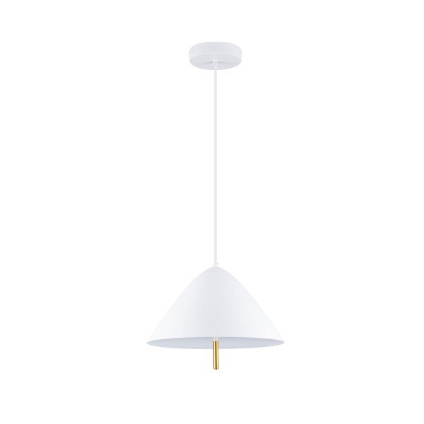 Bílé kovové LED závěsné svítidlo s kovovým stínidlem ø 40 cm Oros – Nova Luce