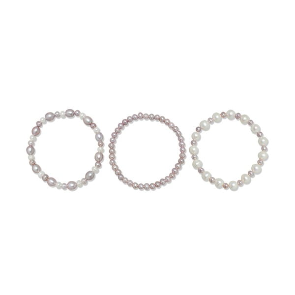 Set náramků Yamato Pearls Lila, 3 ks-image-1