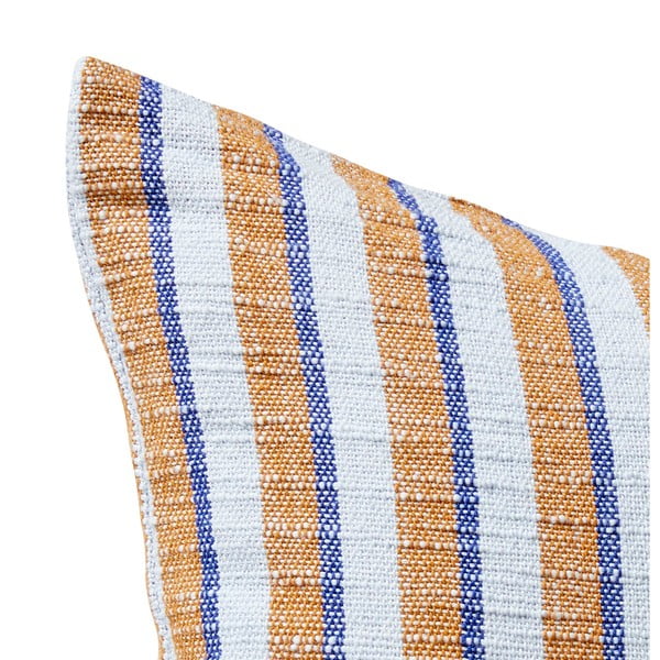 Modro-hnědý bavlněný polštář Hübsch Rita, 50 x 50 cm-image-2