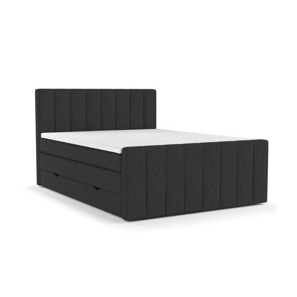 Černá boxspring postel s úložným prostorem 180x200 cm Ruby – Maison de Rêve