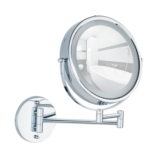 Kosmetické zvětšovací zrcadlo s osvětlením (5x) ø 17,5 cm Power-Loc Lumi – Wenko-image-2