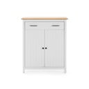 Bílá vysoká komoda z borovicového dřeva 90x110 cm Miranda – Marckeric