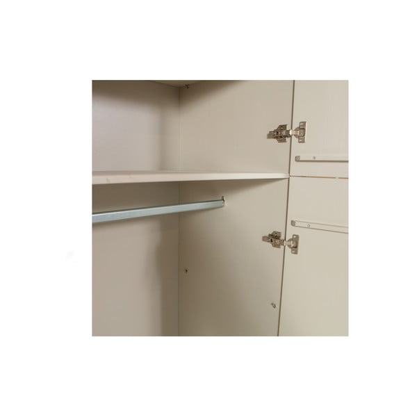 Světle šedá šatní skříň z borovicového dřeva 90x210x55 cm Mees – WOOOD-image-4